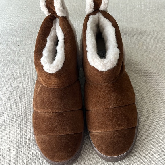 Anthropologie Inuikki Brand BWT cozy Suede Shearling Waterproof winter boot❄️ - Picture 7 of 7